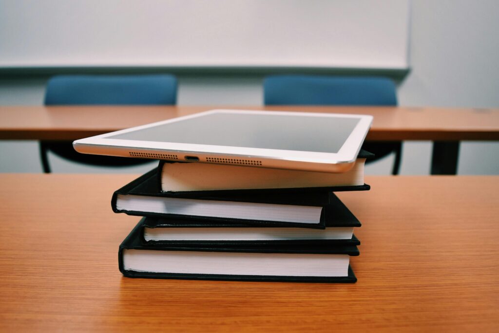 books on the table for holistic nutritionist material 